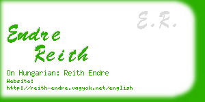 endre reith business card